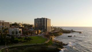 939 Coast Blvd Condos during Sunset in La Jolla