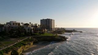 939 Coast Blvd Condos during Sunset in La Jolla
