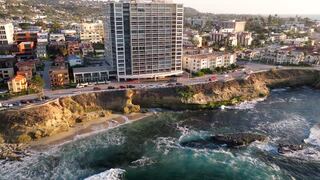 939 Coast Blvd Condos during Sunset in La Jolla