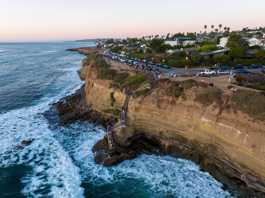 Above Sunset Cliffs Natural Park in Point Loma San Diego