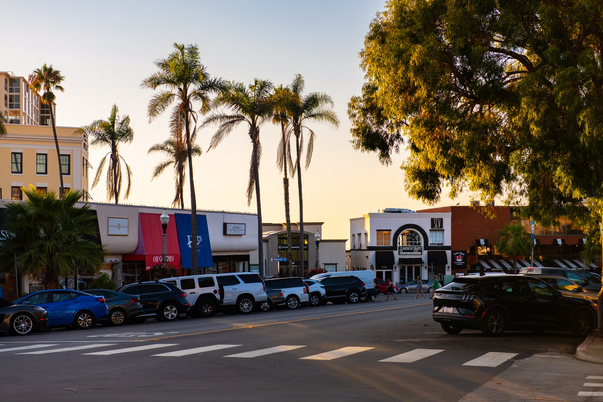 The shops restaurants and hotels in the La Jolla Village