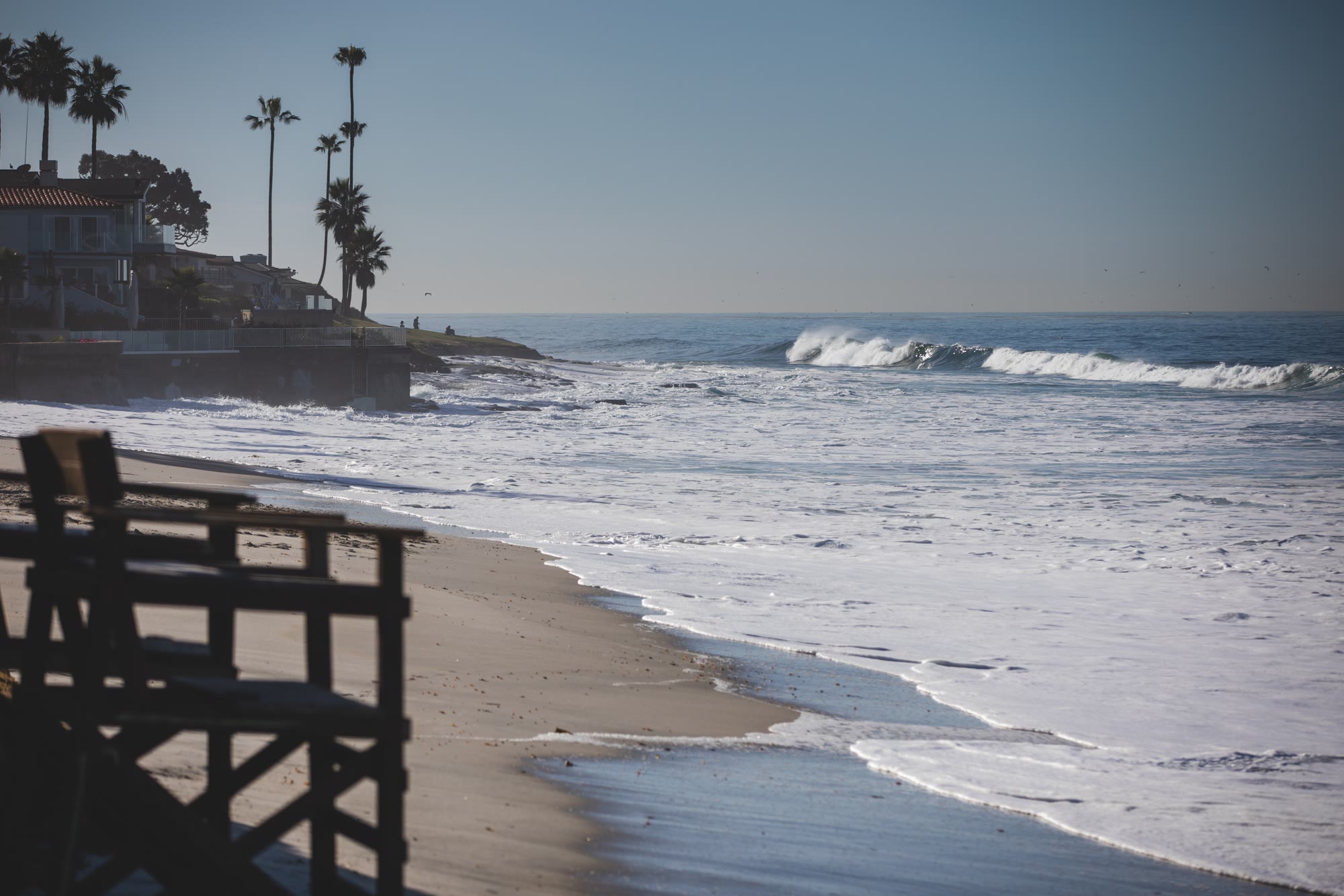 Lifeguard Chairs on Marine Street Beach in La Jolla