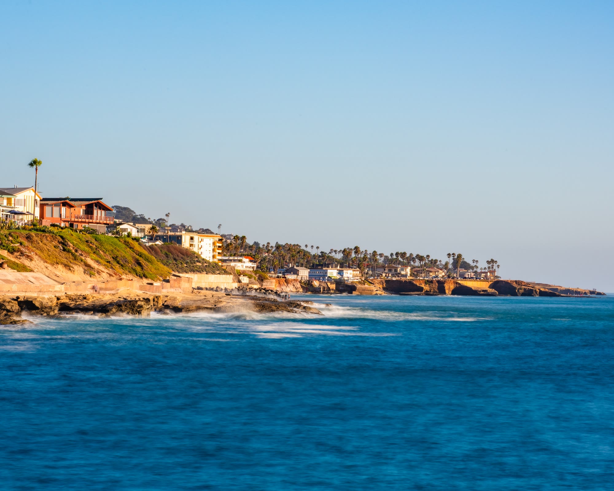 The Ocean Beach Pier and Coastline on a Sunny San Diego Day