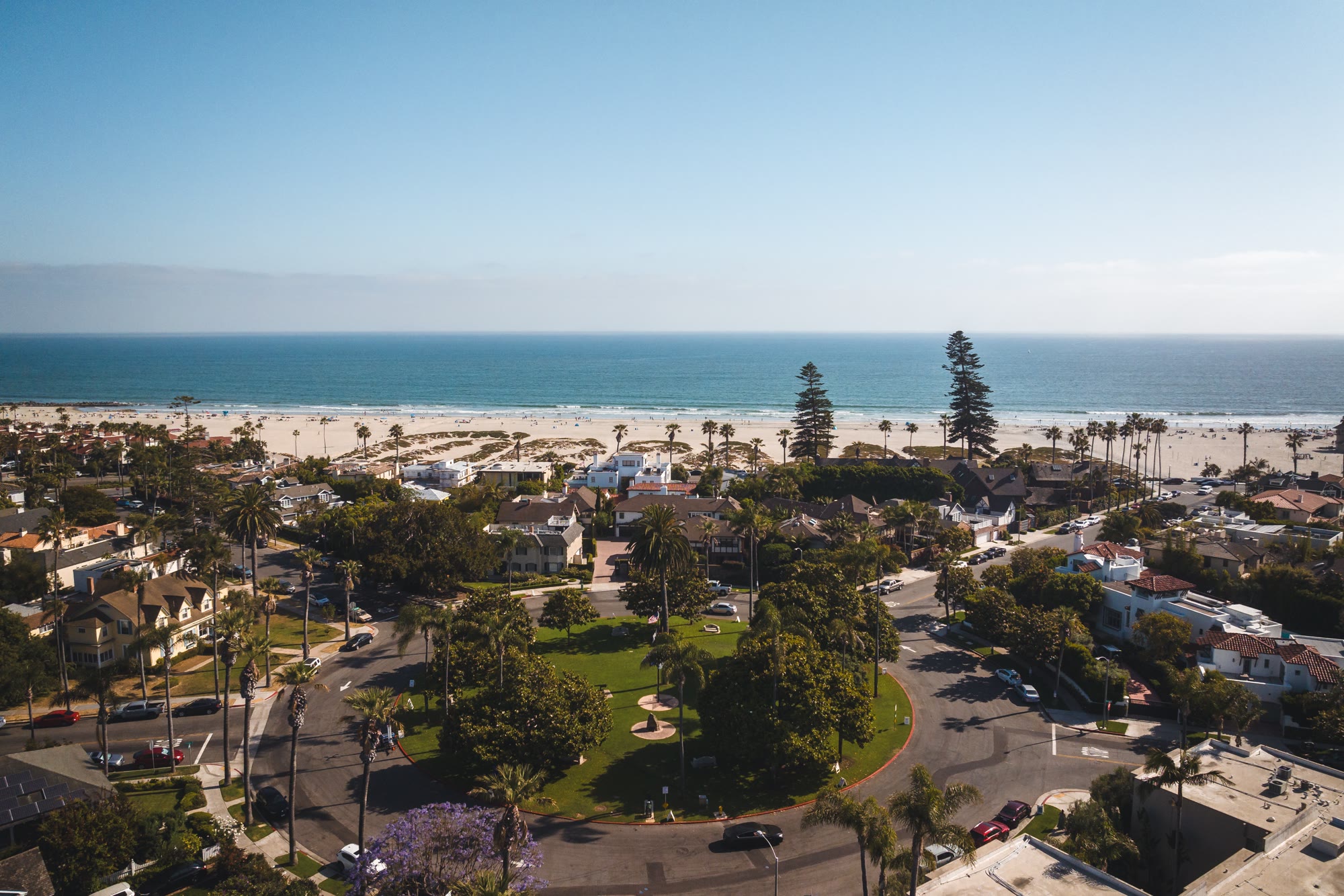 Star Park Circle in Coronado San Diego on a Sunny day