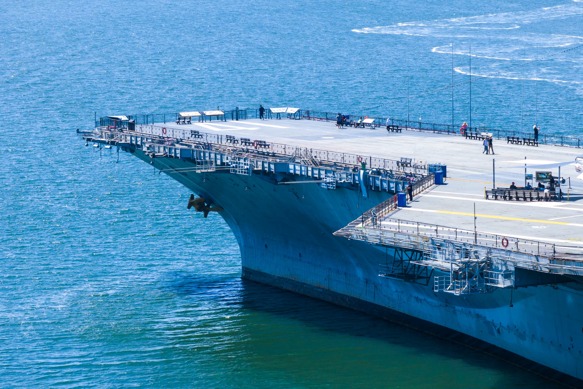 USS Midway Aircraft Carrier at the Embarcadero on the