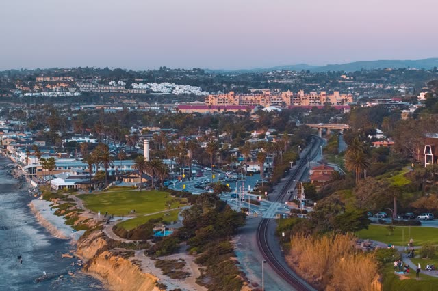 Powerhouse Park and Beach during a bright orange sunset | Photo – 8