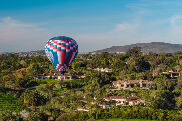 Hot Air Balloons flying over the Golf Course in Rancho Santa Fe Covenant | Photo – 1