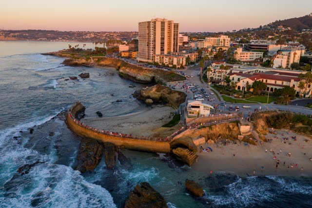 La Jolla Cove and Children’s Pool during Sunset | Drone Photo – 12