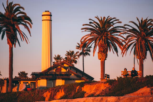 Powerhouse Park and Beach during a bright orange sunset | Photo – 5