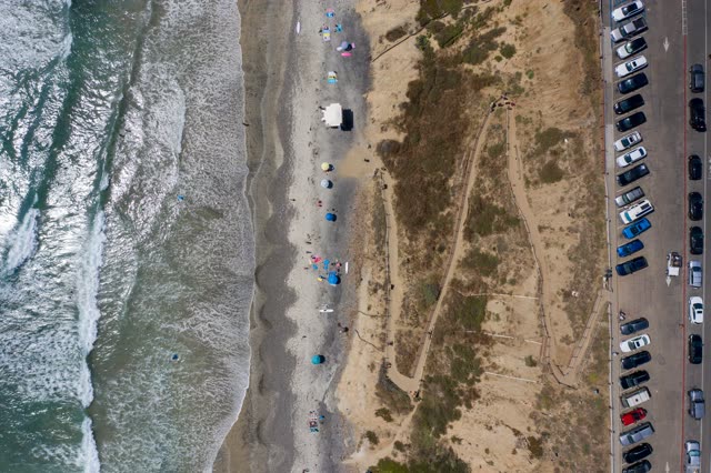 Beacon’s Beach at Leucadia State Beach Encinitas – 1 | Drone Photo