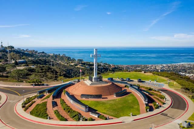 The Cross at Mount Soledad National Veterans Memorial | Drone Photo