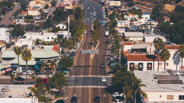 Downtown Encinitas in San Diego | Drone Photo #9