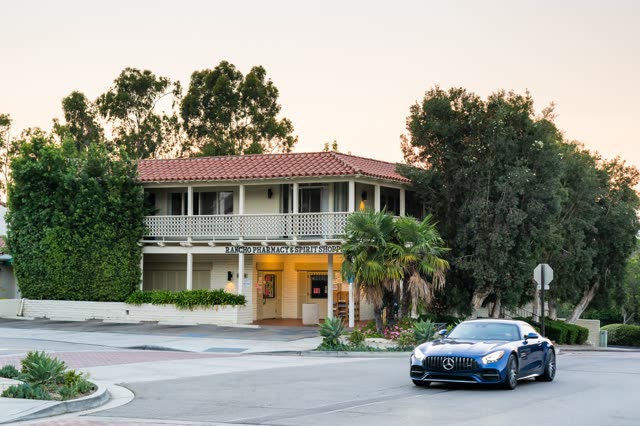 The downtown streets, palm trees and homes at Covenant.