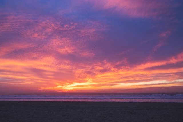 The beach, the surf and the ocean in Mission Beach.