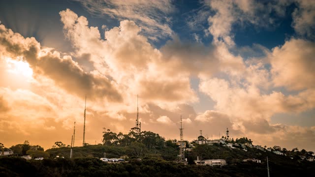 A residential street, homes and traffic at Mount Soledad.