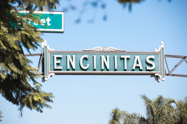 Downtown Encinitas in San Diego | Drone Photo