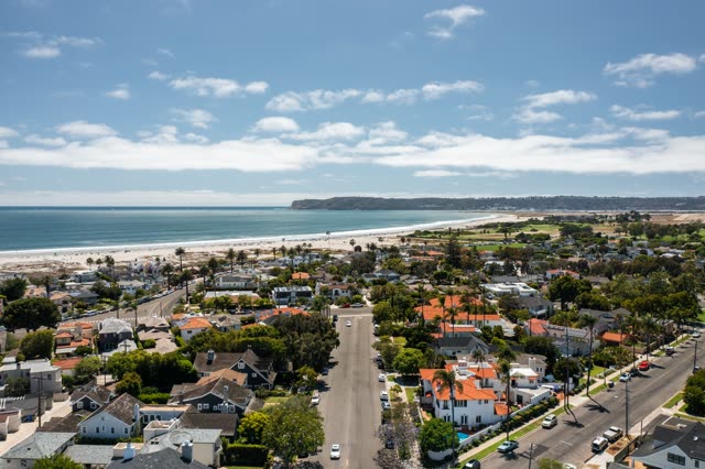 Aerial drone shot over Coronado Island on a Sunny Day San Diego | Drone Photo – 3