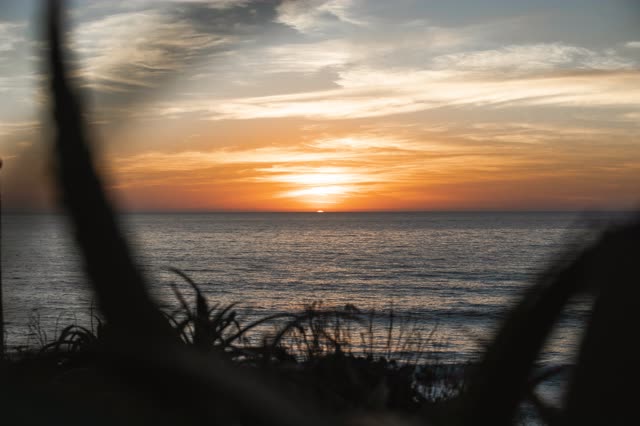 The beach, the ocean and open country at Moonlight Beach.