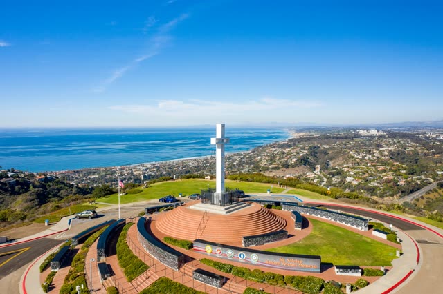The Cross at Mount Soledad National Veterans Memorial – 2 | Drone Photo