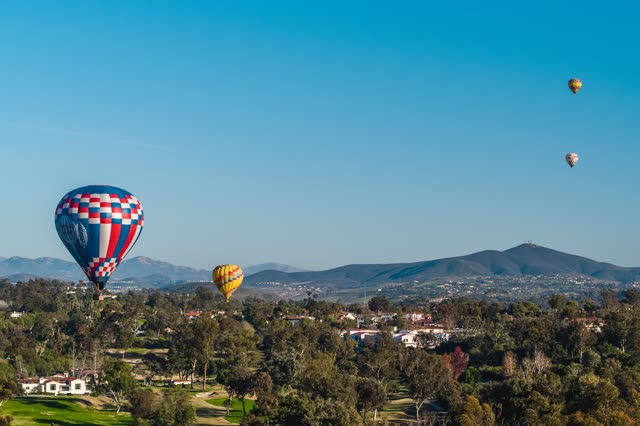 Hot Air Balloons flying over the Golf Course in Rancho Santa Fe Covenant | Photo – 11