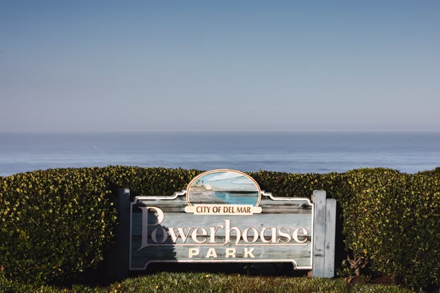 A park, the ocean and open country in Del Mar.