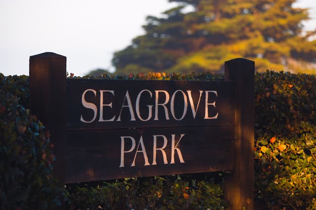 Close view of a park and open country in Del Mar.