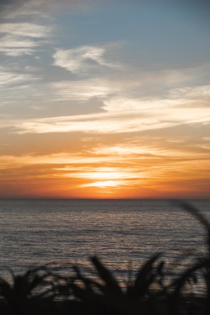 The beach, the ocean and open country at Moonlight Beach.