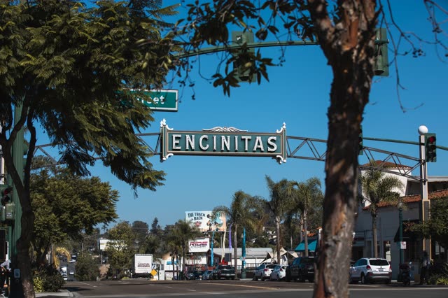Downtown Encinitas in San Diego | Drone Photo #2